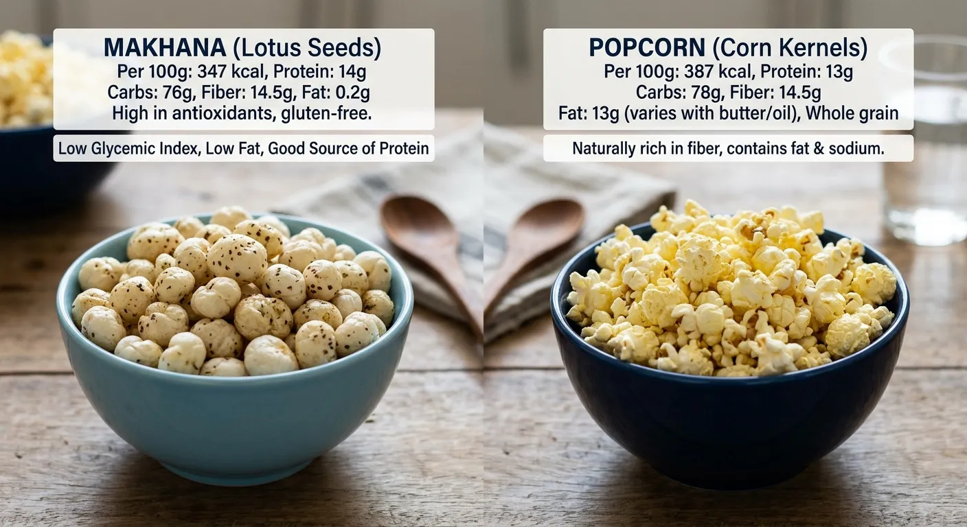 Makhana vs Popcorn