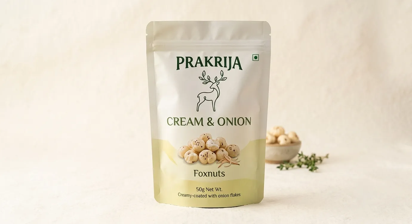 Cream and Onion Flavoured Makhana Snack