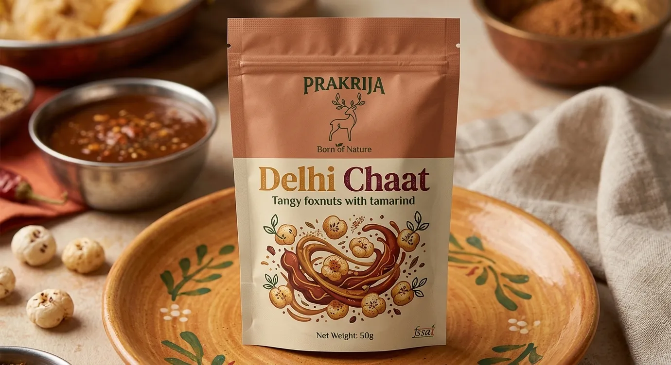 Delhi Chaat Makhana Indian Street Food Snack