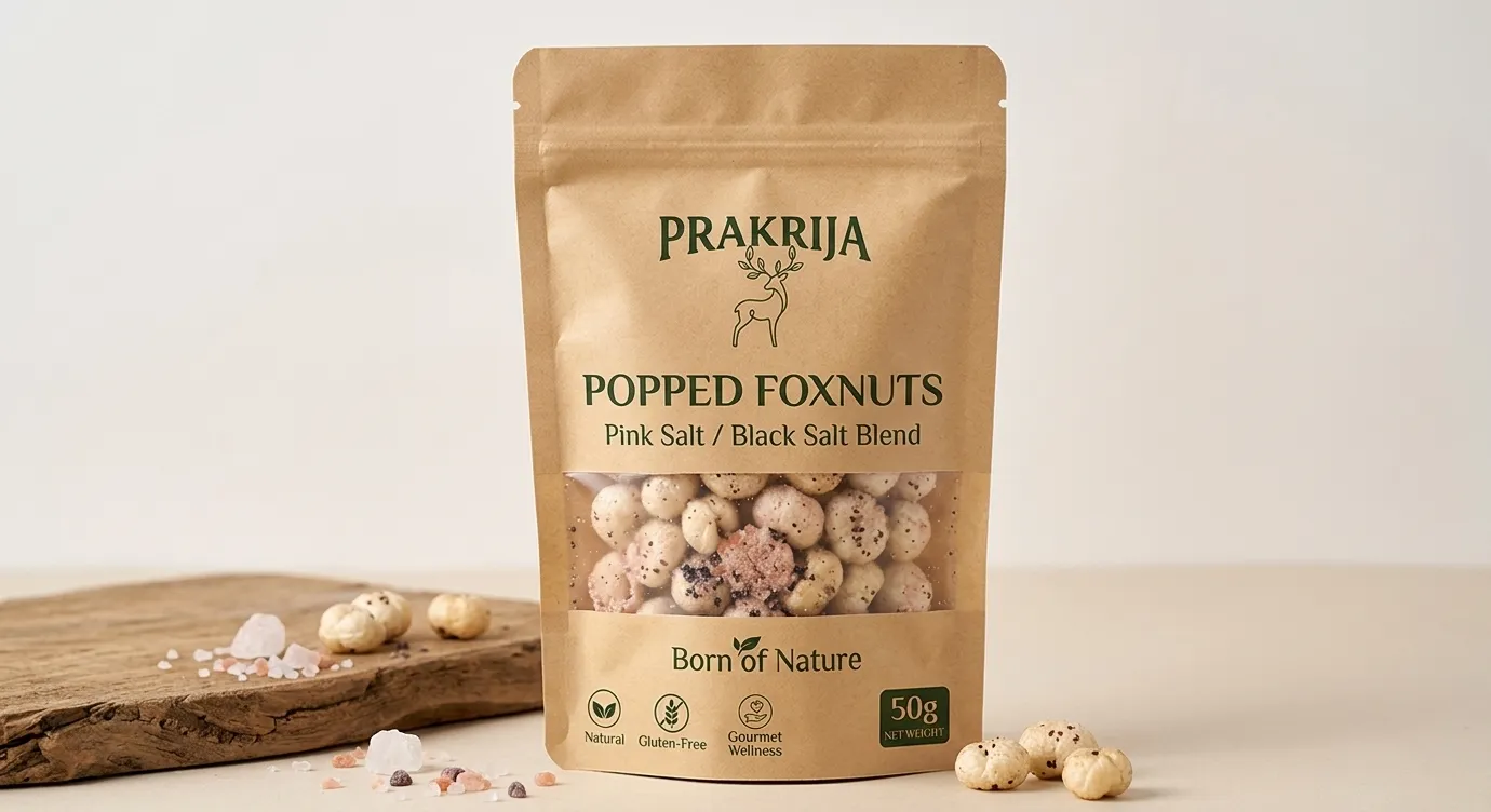 Pink Salt and Black Salt Kala Namak Makhana Snack